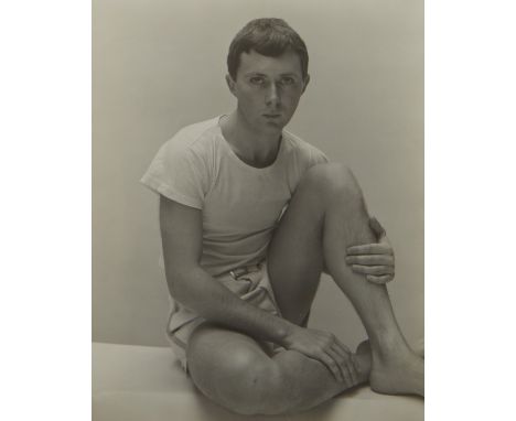 George Platt-Lynes (American, 1907-1955). Silver gelatin print photograph depicting artist George Clair Tooker, Jr. (American