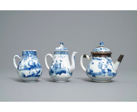 L.: 15 cm - H.: 12 cm (the silver-mounted teapot)