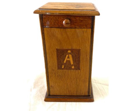 Vintage wooden novelty magic money box height approx 6.5" by 3.5"