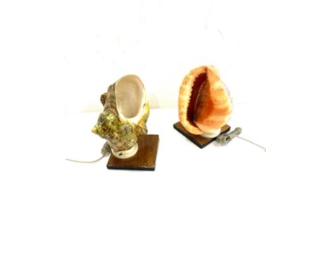 2 Vintage retro shell lamps, needs re-wiring