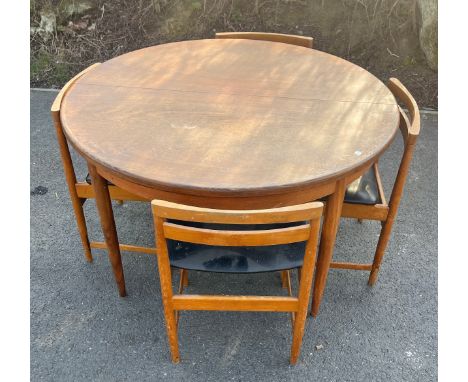 Vintage Teak table and 4 chairs, in need of restoration