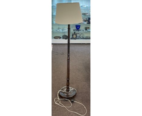 Mahogany standard lamp height approx 68.5" tall