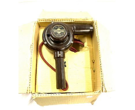 Almond vintage bakelite hair dryer with box 