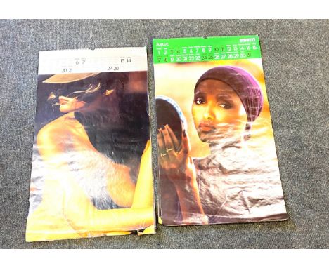 2 Vintage Pirelli calendars 1974