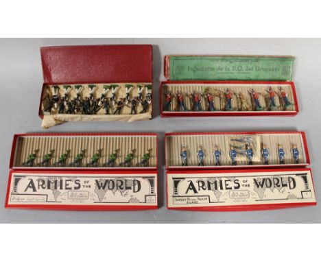 A COLLECTION OF APPROXIMATELY FIFTY FIVE METAL FIGURES BY BRITAINS AND OTHERS, to include Belgian Light Infantry, Swedish Roy