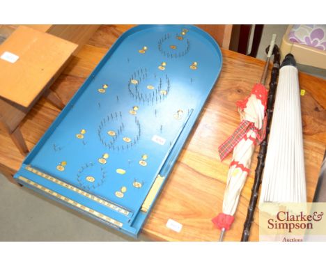 A bagatelle board