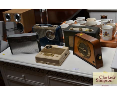 Five vintage radios