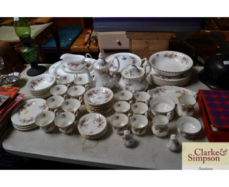 A quantity of Royal Albert "Lavender Rose" tea and dinner service