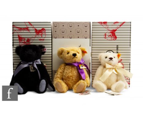 A collection of Steiff teddy bears, 690846 Victoria, The Penny Black Bear, black mohair, limited edition 283 of 1819, height 