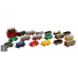 An assorted collection of Hornby O gauge, to include, locomotive, wagons and coaches, mostly