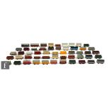 Fifty two OO gauge items of rolling stock, to include mineral wagons and box wagons by Hornby Dublo,