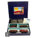 An O gauge Hornby 101 Tank Passenger Set, comprising an 0-4-0T LMS maroon 2270 clockwork locomotive,