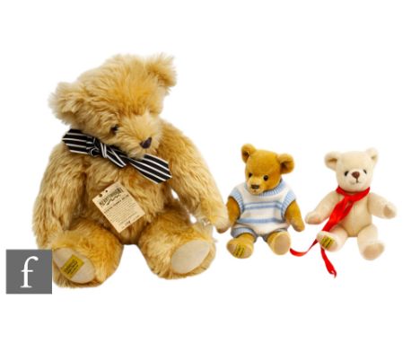 Three Merrythought bears, including Yes/No Teddy Bear, and two smaller examples, tallest 47cm. (3)