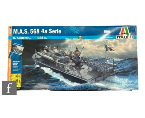 An Italeri 5608 1:35 scale MAS 568 4a Serie plastic model kit, with crew and accessories set, boxed.