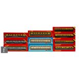 A collection of ten OO gauge coaches by Hornby and Airfix, boxed. (10)