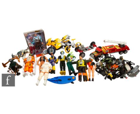 A collection of 1990s Hasbro Action Man figures and accessories, unboxed, together with a boxed Lanard Ultra Adventure Arctic