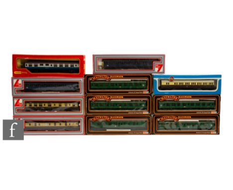 A collection of assorted OO gauge coaches, to include AirFix, Mainline and Lima Triang Hornby, all boxed. (11)