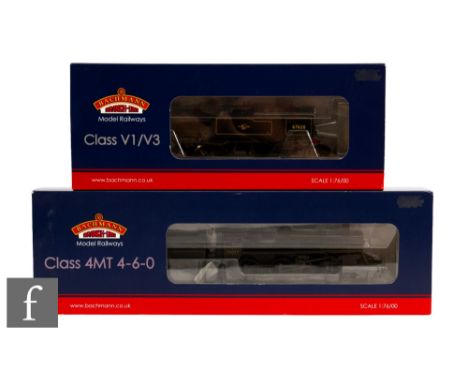 Two OO gauge Bachmann DCC Fitted locomotives, to include 31-613, 2-6-2 (T), British Railways lined black locomotive 67628, to