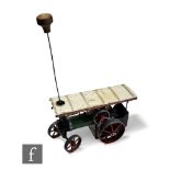 A Mamod TE1A live steam traction engine, unboxed.