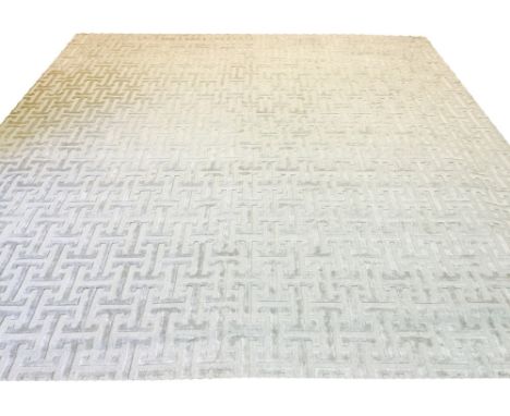 HOPPEN SILK CARPET, 362cm x 352cm, in a silver finish.
