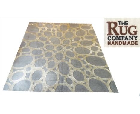 RUG COMPANY CARPET, 281cm x 239cm, 'Silver Rings', by David Rockwell, RRP £6900. (with faults)