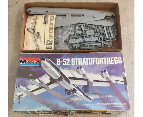 A boxed vintage 'monogram' kit for a B-52 Stratofortress 1/72 scale unmade.