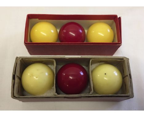 2 sets of vintage billiard balls.
