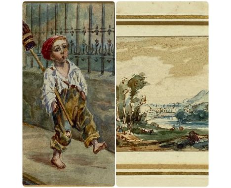 JOHN SYER (19th Century Bristol School) pen and watercolour - landscape, inscription verso 'From the Collection of Edward Har