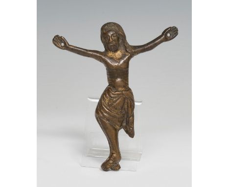 Christ Crucified; Limoges workshop, 12th-13th century.Copper.With losses.Measurements: 15.5 x 13.5 cm.This piece was part of 