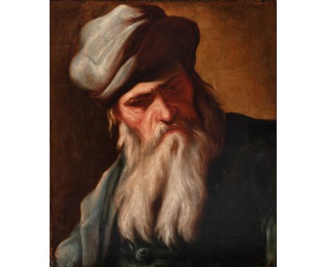 Italian school, late 18th century.Male portrait.Oil on canvas.Re-drawn.Frame of the 19th century.Measurements: 65 x 57 cm; 59