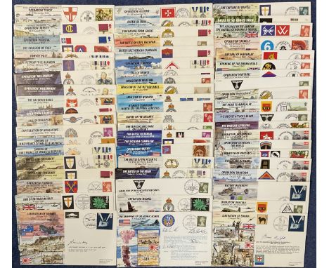 WW2 50th ann VIP signed collection of 60+ JS50 series covers. All limited edition and most double signed by veterans of the b