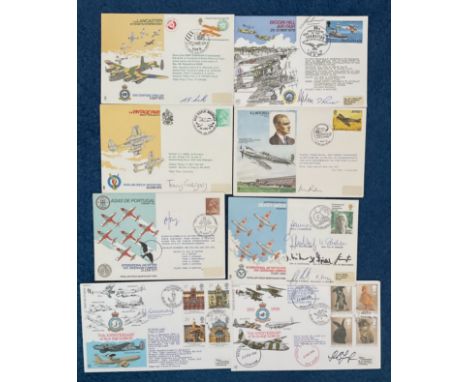 WW2 RAF Collection of 8 Signed Air Shows and Open Days First Day Flown Covers. RAF Stafford Open Day 6 Sept 1975 FDC Signed b