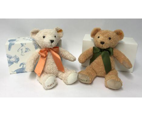 Steiff, Teddy Bear Cosy Year 2014 and Teddy Bear Cosy Year 2015, boxed (2).