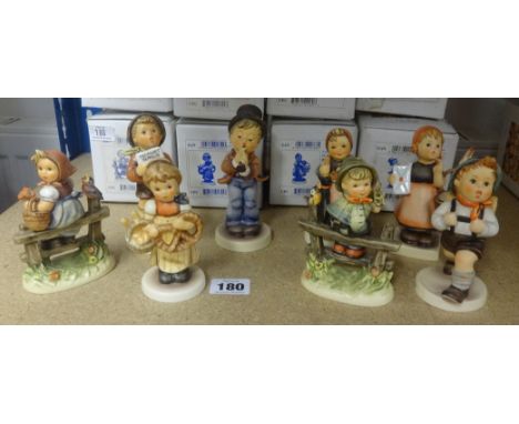 Goebel, Hummel, a collection of eight figures including Hummel Club exclusive, all boxed, list available.