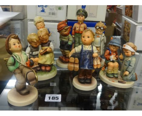 Goebel, Hummel, a collection of eight figures including Hummel Club figure and larger size all boxed, list available, circa 1