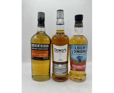 Loch Lomond Steam and Fire (1)Auchentoshan American Oak (1)Dewar's 19YO Blended Scotch Whisky The Champion's Edition (1) Glen