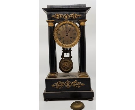 A 19th cent Portico clock