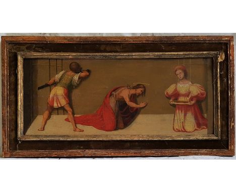 Old master interest attributed to Francisco Granacci (1469-1543),16/17th century oil on panel religious study, label vaso,&nb