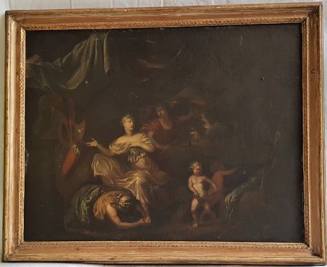 Old master study large classical oil study