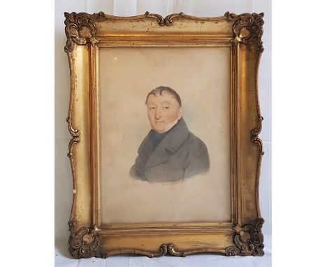 British School, mid 19th Century, portrait of a gentleman, bust length, wearing a grey coat, 34 by 24cm, gilt frame&nbsp;