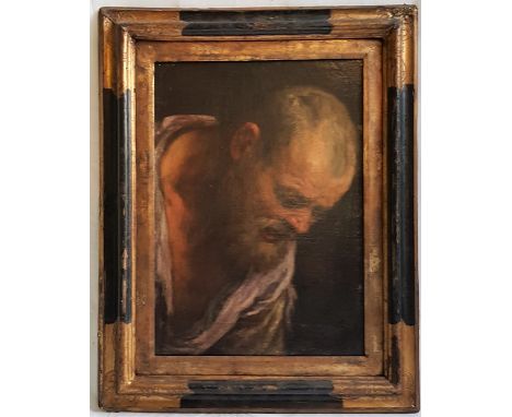 16th /17th century Italian school,&nbsp; an&nbsp;old master of a bearded man, oil on canvas laid down, unsigned 45.5cm x 33cm