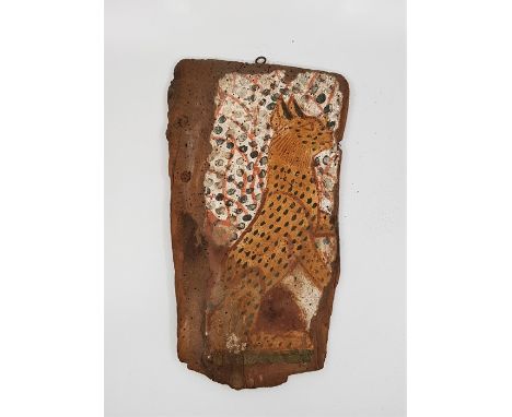 An Egyptian cut panel fragment with leopard design