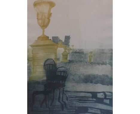Alison Neville (b.1945), 'Luxembourg Gardens I', colour etching, signed, titled and numbered 13/75 in pencil to lower margin,