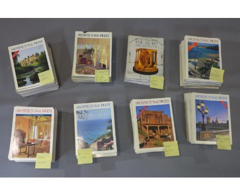 A large collection of Architectural digest magazines from the 70's, 80's, and 90's 