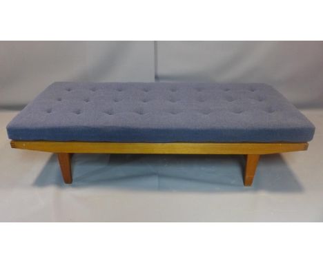 A Danish Poul M. Volther daybed, with button back upholstered cushion, H.45 W.189 W.79cm 