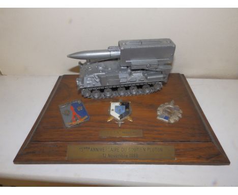 A French commemorative model of a mobile rocket launcher - 15th Anniversary 1988.