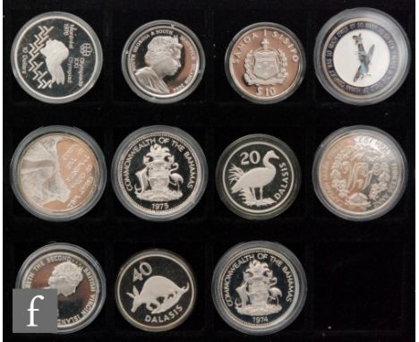 Elizabeth II - Various silver and nickel dollar coins for the Sandwich Islands, Bahamas, British Virgin Islands etc., also va