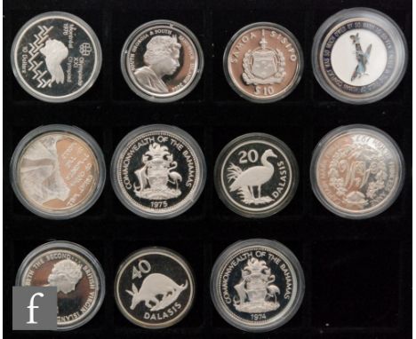 Elizabeth II - Various silver and nickel dollar coins for the Sandwich Islands, Bahamas, British Virgin Islands etc., also va