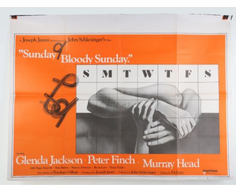Three USA One Sheet Film Posters, There’s A Girl In My Soup, starrong Peter sellers & Goldie Hawn @1970, Sunday Bloody Sunday