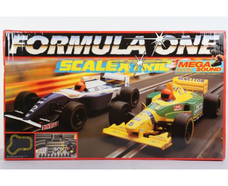 Scalextric Formula One and Megasound Set C.811, complete with Ford Benetton B193 & Renault Williams FW15C Formula 1 Cars, in 